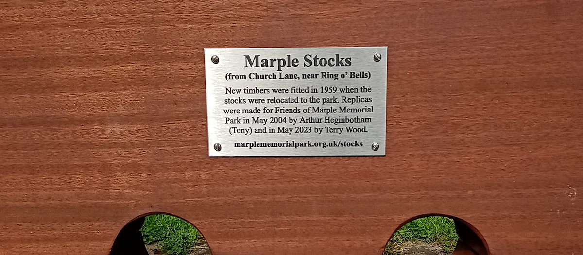 The new stainless steel plaque