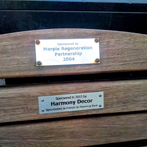 Harmony Decor sponsored bench