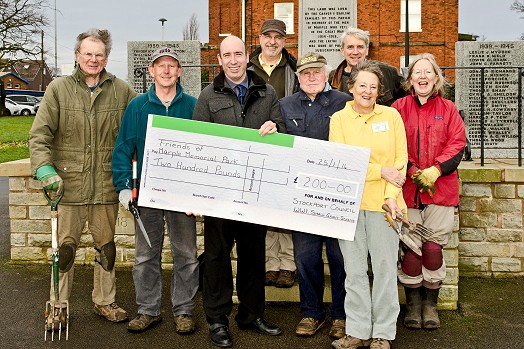 2014 Grant Cheque presented by Cllr Iain Roberts