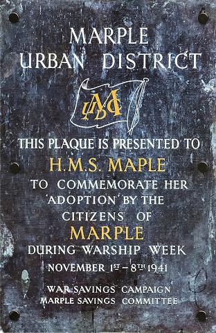 Warship Week plaque